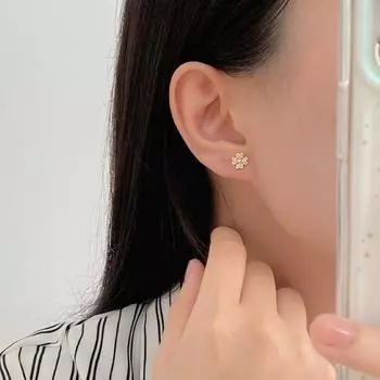 Серьги с цветочным жемчугом, легкие, роскошные, изысканные, высокого класса, маленькие, свежие, ежедневные серьги