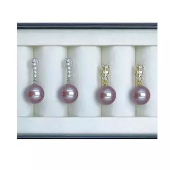 Серьги с длинными рядами из стерлингового серебра S925 с бриллиантами. Яркий свет, слегка дефектный, натуральный фиолетовый жемчуг, украшение для ушей, простые нишевые серьги с темпераментом. 9-10mm