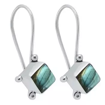 Серьги с драгоценным камнем малахит, серебро 925 пробы, серьги с ободом, подарок для нее, серьги ручной работы, подарки на день рождения, дизайнерские серьги