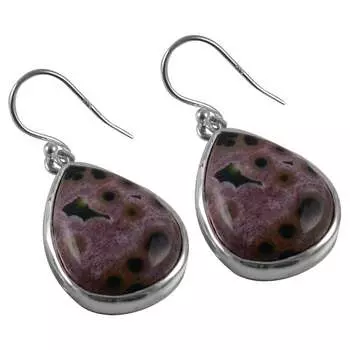 Серьги с драгоценными камнями Bloddstone из стерлингового серебра 925 пробы, серьги ручной работы, ювелирные изделия, подарок для женщин и девочек E-2020 синий