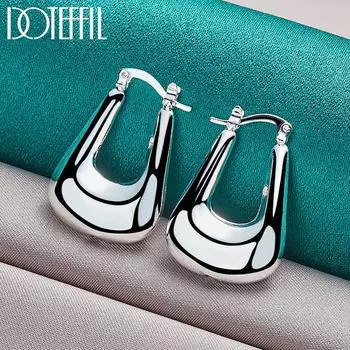 Серьги с геометрическим рисунком Серебряные украшения с подвесками