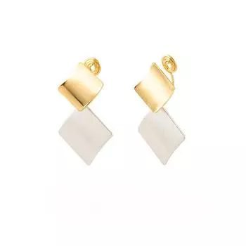 Серьги с геометрическим рисунком Уникальные металлические простые серьги от комаров без пирсинга