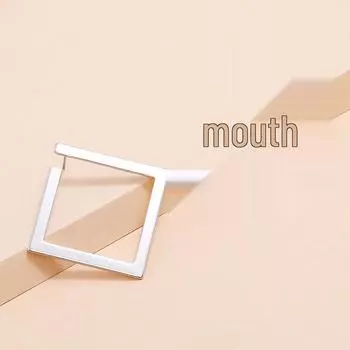 Серьги с геометрическими бриллиантами 2024 года, летний шик: Смелый трехмерный дизайн квадратной ниши серебряный