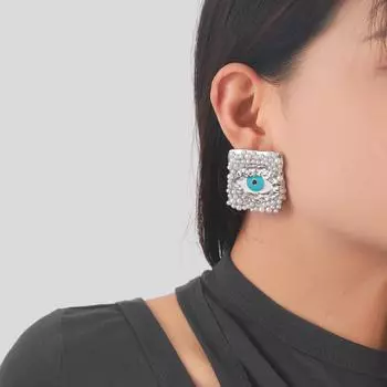 Серьги с имитацией жемчуга «Дьявольский глаз» для женщин золотой