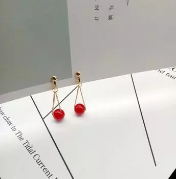 Серьги с имитацией жемчуга длинные простые для женщин без пирсинга