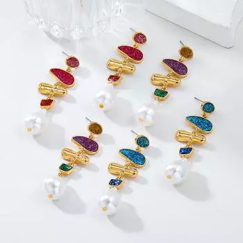 Серьги с имитацией жемчуга в богемном стиле для женщин