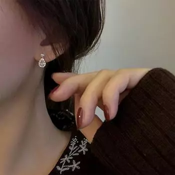 Серьги с искусственным жемчугом, женственный и нишевый дизайн, высококачественные серебряные серьги-иглы, противомоскитные спирали и ушные спирали