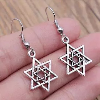 Серьги с кельтской гексаграммой, аксессуары, ювелирные изделия и аксессуары, размер колосков 18X19 мм