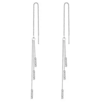 Серьги с кисточками из стерлингового серебра 925 пробы Boucle D oreille, длинные серьги-капли для женщин, модные ювелирные изделия