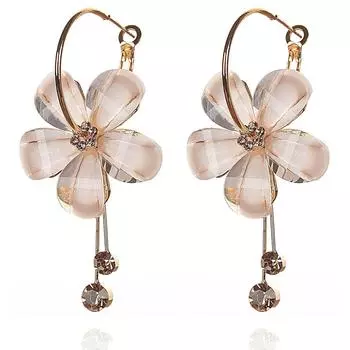 Серьги с колокольчиками для женщин и девочек, модные разноцветные позолоченные серьги-кольца с камнями и шипами