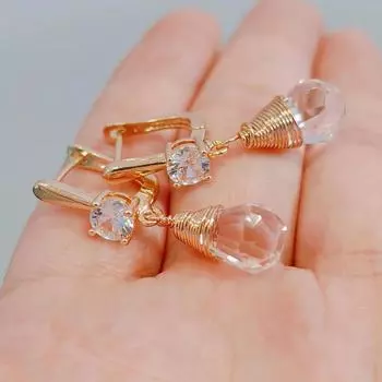 Серьги с кристаллами для вечеринок для женщин, новинка 2023 года, золотые серьги с геометрическим рисунком, модные свадебные, помолвочные, вечерние ювелирные аксессуары белый