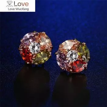 Серьги с кристаллами и цирконами из Европы Кристаллы из Австрии Свадебные серьги для женщин Подарок Ювелирные украшения