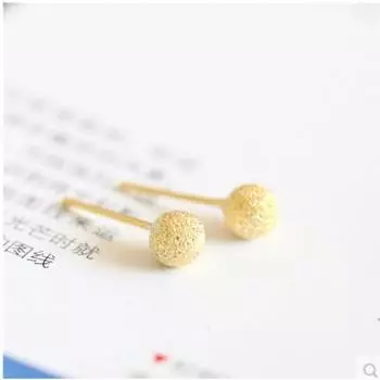 Серьги с круглыми бусинами, матовые серьги Doudou, простой стиль