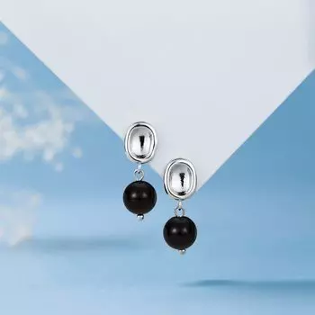 Серьги с круглыми бусинами, женские модные простые серьги в стиле «темперамент», весенние серьги для поездок на работу в корейском стиле, серьги в стиле «ниш»