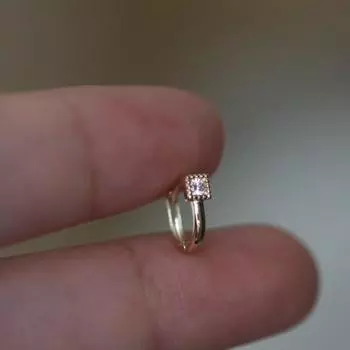 Серьги с квадратным овальным бриллиантом, покрытые серебром 925 пробы, женские легкие роскошные ювелирные изделия золотой