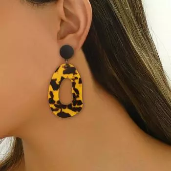 Серьги с леопардовым принтом в индивидуальном дизайне