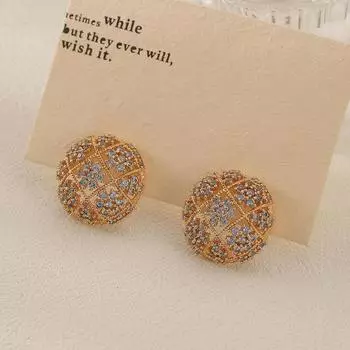 Серьги с микроинкрустацией цирконом и полыми цветками, изысканные простые индивидуальные модные серьги для женщин