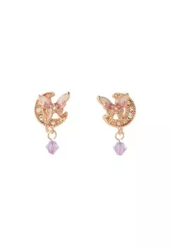Серьги с мотивом бабочки и полумесяца SAXE0165 XP [Anna Sui] розовый