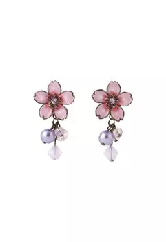 Серьги с мотивом цветущей сакуры SAME1497 XV [Anna Sui] фиолетовый