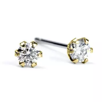 Серьги с муассанитами Diamond Lab для одиночных белых из нержавеющей стали 316L, аксессуары, коробка, женские, камень, цвет, отделка, 0,20 карата, [подарочный набор]