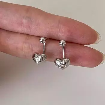 Серьги с надписью «Love» Женские простые серьги с надписью «Niche» на английском языке