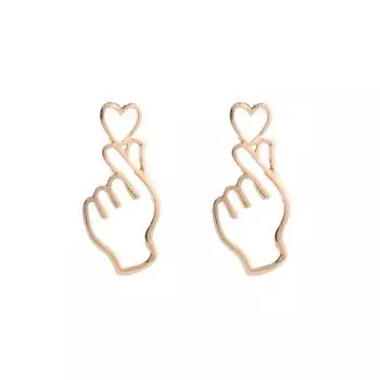 Серьги с надписью «Любовь» из металла, выдалбливают серьги в форме сердца, модные серьги ARI серебряный