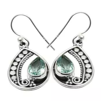 Серьги с натуральным аметистом и драгоценным камнем, твердые серьги из стерлингового серебра 925 пробы, серьги ручной работы, ювелирные изделия, подарок для женщин и девочек, E-333 фиолетовый