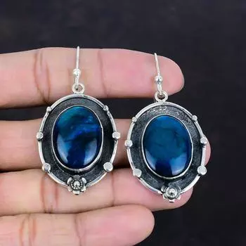 Серьги с неоновым блеском и лабрадоритом, очень красивые серьги с драгоценными камнями, уникальные ювелирные изделия, серьги из стерлингового серебра 925 пробы, серьги-подвески ручной работы, подарки для жены