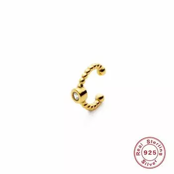 Серьги с непористой ромбовидной структурой из стерлингового серебра S925, клипсы-заушники Tide Free 925 silver