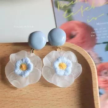 Серьги с подвесками для женщин, модные женские украшения синий