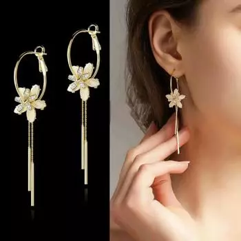 Серьги с подвесками для женщин, модные женские украшения белый