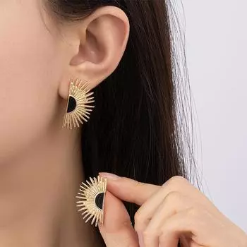 Серьги с подвесками для женщин, модные женские украшения чёрный