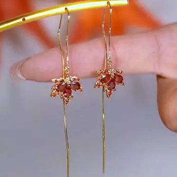 Серьги с подвесками для женщин, модные женские украшения красный