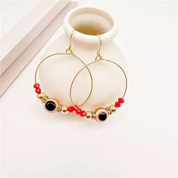 Серьги с подвесками для женщин, серьги с бусинами в богемном стиле от сглаза