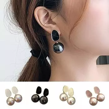 Серьги с подвесками, долговечный темперамент, изысканный серый