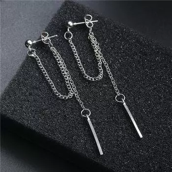 Серьги с подвесками в стиле хип-хоп для женщин и мужчин, уличный стиль, панк, элегантные модные корейские серьги, модные украшения серебряный