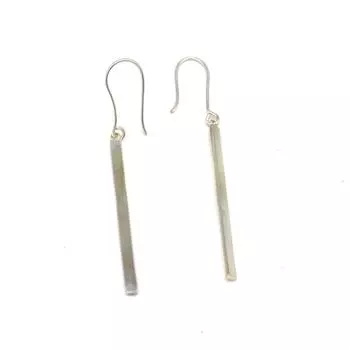Серьги с прямоугольными стержнями из стерлингового серебра 925 пробы, длинные серьги с подвесками ручной работы, подарок для нее серебряный