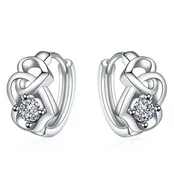Серьги с пряжкой для ушей Love, инкрустированные бриллиантами