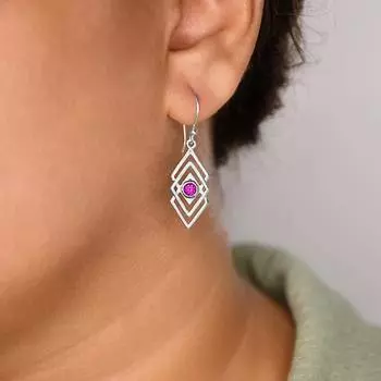 Серьги с розовым гранатом, натуральный розовый гранат, серьги ручной работы из стерлингового серебра 925 пробы