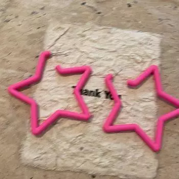 Серьги с розовыми звездами, модный и милый дизайн, модный дизайн с дофамином розовый