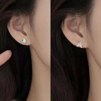 Серьги с серебряным покрытием S925. Ослепительные серьги из пены с лунным камнем и рыбьим хвостом. Уникальные модные серьги в иностранном стиле с ветровым цирконом и хвостом русалки.