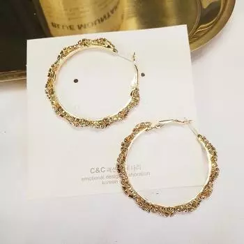 Серьги с серебряными иглами S925 и бриллиантами с преувеличенным лицом, маленькие высококачественные серьги с атмосферным темпераментом, серьги