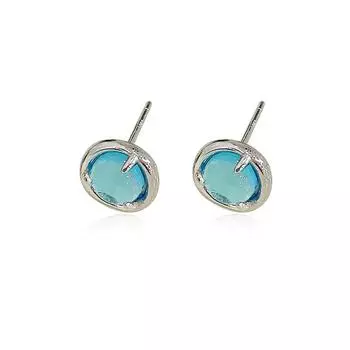 Серьги с синими камнями Изысканные и красивые серьги Dreamy Blue Серьги в форме змеи для женщин с нишевым дизайном