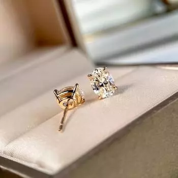 Серьги с сияющим кубическим цирконием, блестящие серьги-гвоздики, модные украшения, универсальные для свадьбы и идеальный подарок для нее