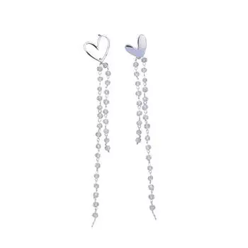 Серьги с супербахромой и нишевым дизайном, женские модные преувеличенные асимметричные серьги Love