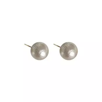 Серьги с теплым кремовым белым жемчугом в стиле ретро, французские серьги для поездок на работу