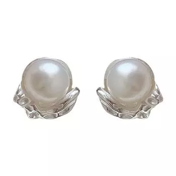 Серьги с текстурой из жемчуга и лавы. Нежные и изысканные серьги. Новые, универсальные и модные.