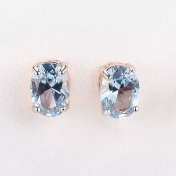 Серьги с топазом из стерлингового серебра 925 пробы для женщин, созданные из драгоценных камней, пасьянс, овальные серьги-гвоздики, трендовые ювелирные изделия на Хэллоуин