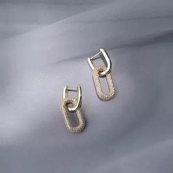 Серьги с высоким чувством темперамента, маленькие серьги, женские простые серьги с холодным ветром золотой