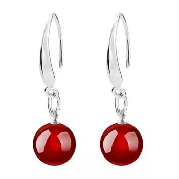 Серьги с высокой текстурой черного и красного цвета, женские серьги из натурального манао, ювелирные изделия, простые персонализированные универсальные женские серьги